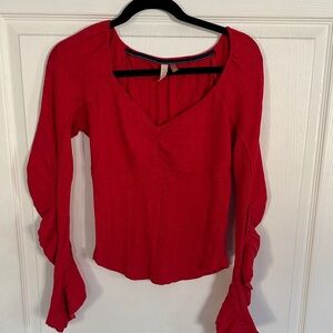 Anthropologie Pilcro red top